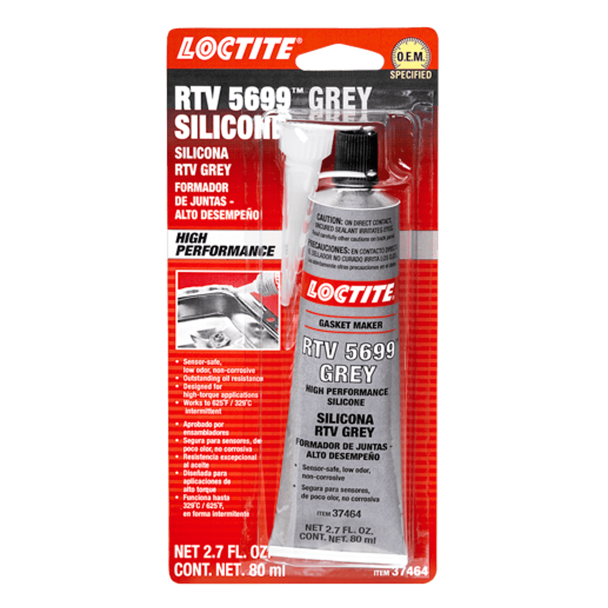 Loctite® 491982 - Loctite® 5699TM Silicón RTV Gris, Alto Desempeño